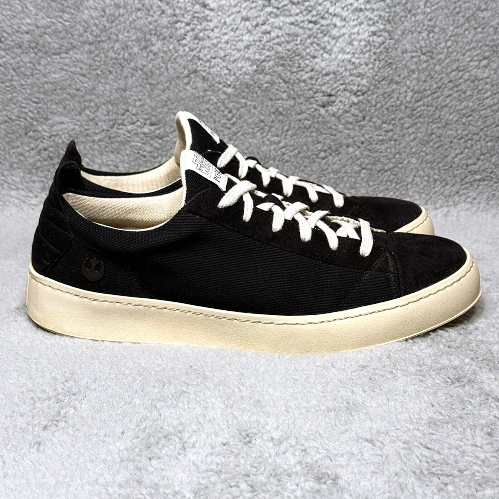 Po-Zu Star Wars Rebellion Logo Mens Size 45 US 12 Low Top Sneakers Shoes Black